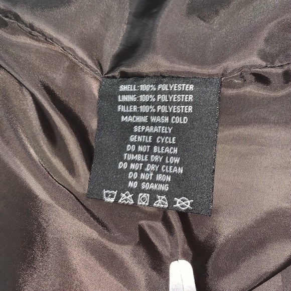 Southpole Mens XL thick Puffer Vest Dark Brown Zipper  With Front Pockets, Logo - Picture 4 of 9